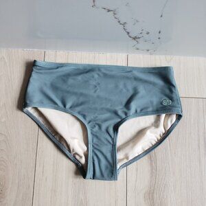 Albion Bikini Bottoms Womens XS Blue High Rise Swimwear New with Panty Liner
